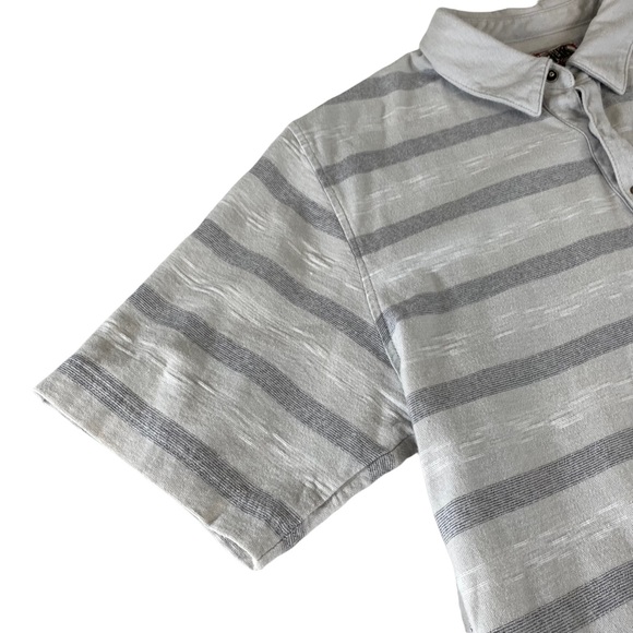 Tony Hawk Men's Light Striped Casual Short Sleeve Polo Shirt Hawk Logo Size S. - Picture 7 of 11